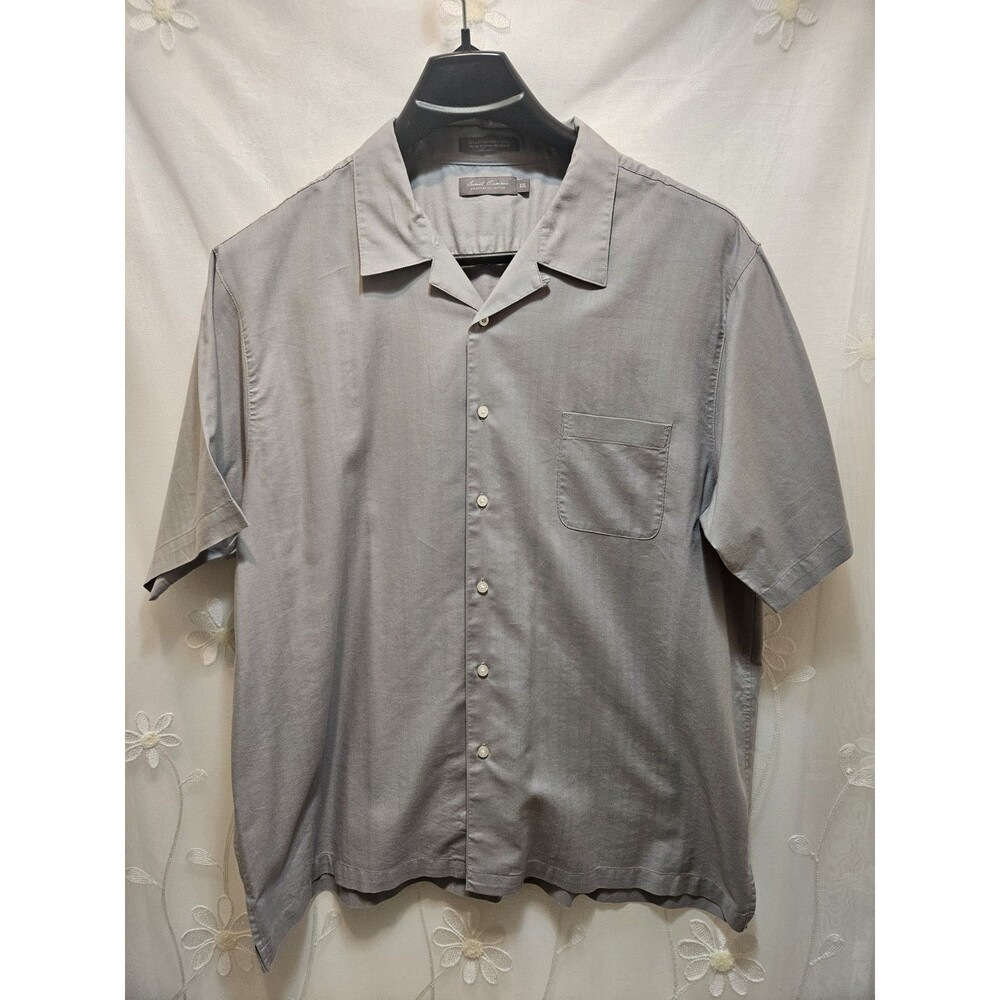 Daniel Cremieux Mens XXL Gray Top Casual Solid Work Career Rugged Utility
